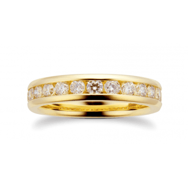 9ct Gold Channel Set 1/4 Carat Diamond Eternity Ring