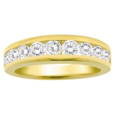 9ct Gold Channel Set 3/4 Carat Diamond Eternity Ring