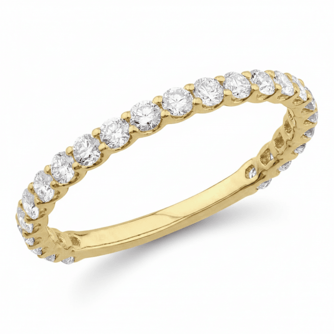 Eternity 9ct Gold Round 3/4 Lab Diamond Ring 1.24 Carats