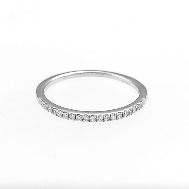 Eternity 9ct White Gold Claw Set Diamond Half Ring
