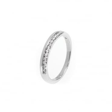 9ct White Gold Diamond 1/2 Eternity Ring