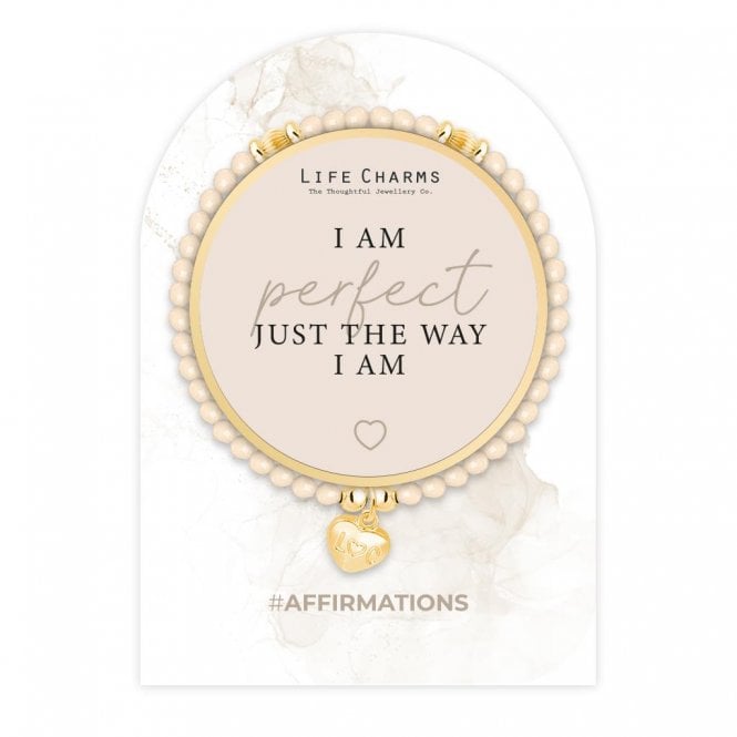 Life Charms Affirmations I Am Perfect Just The Way I Am Bracelet AF8