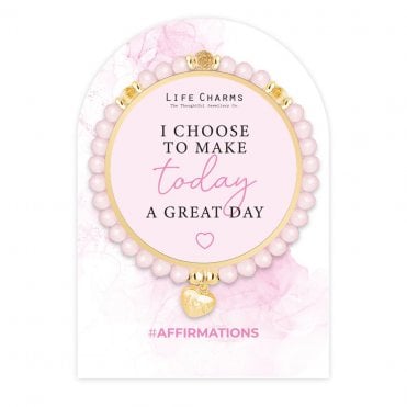 Affirmations I Choose To Make Today A Great Day Bracelet Life Charms AF2