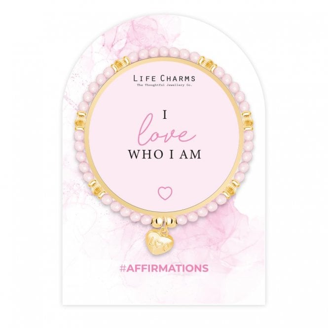 Life Charms Affirmations I Love Who I Am Bracelet AF4