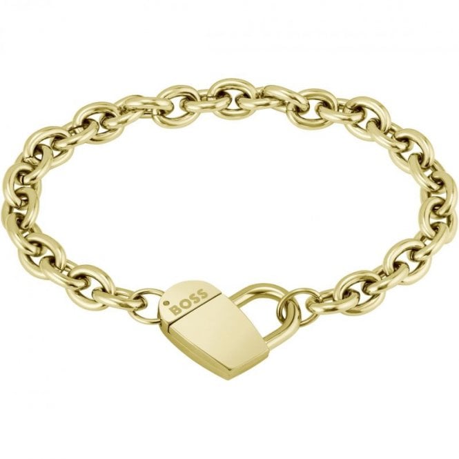Boss Ladies DINYA Gold Plated Heart Bracelet 1580419