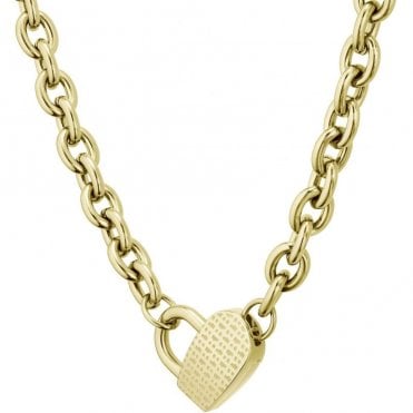 Ladies DINYA Gold Plated Heart Necklace 1580417
