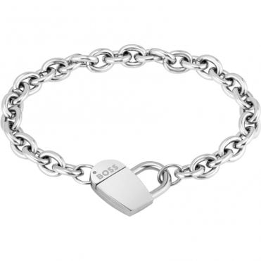 Ladies Dinya Stainless Steel Heart Bracelet 1580418