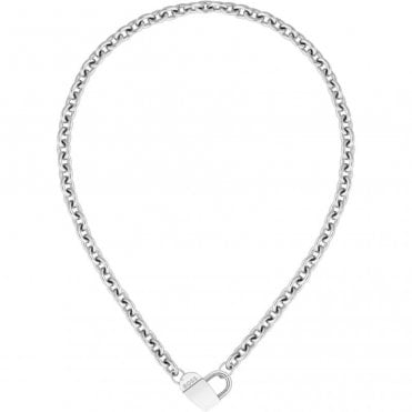 Ladies Dinya Stainless Steel Heart Necklace 1580416