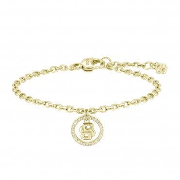 Ladies DOUBLE B DEVINE Stone Circle Gold Plated Bracelet 1580807