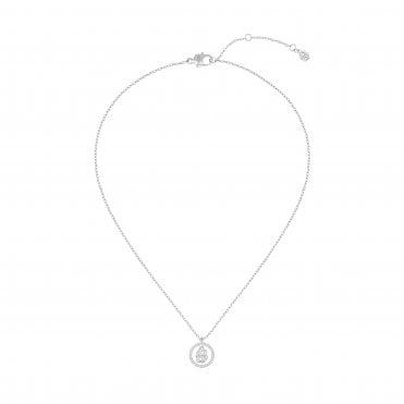 Ladies DOUBLE B DEVINE Stone Circle Stainless Steel Pendant & Chain 1580836