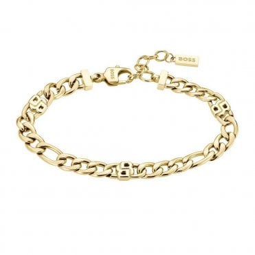 Ladies DOUBLE B Gold Plated Fiagaro Motif Bracelet 1580635