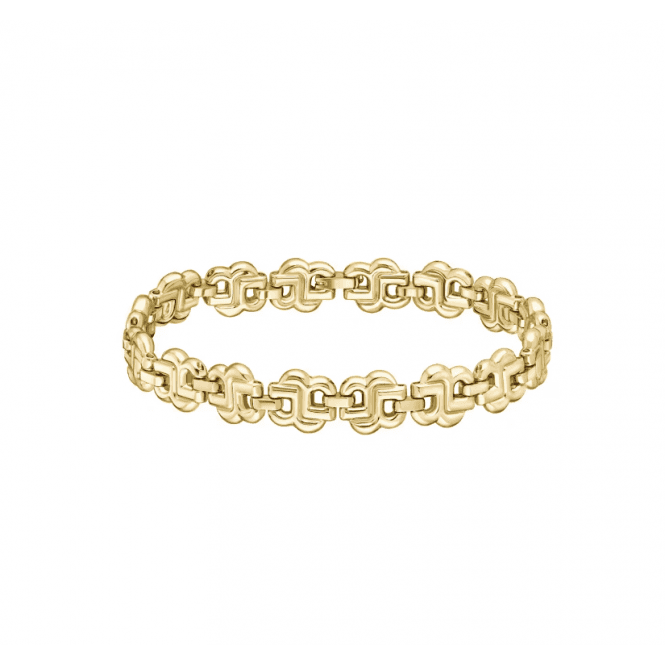 Boss Ladies Double B Strand Gold Plated Link Bracelet 1580741