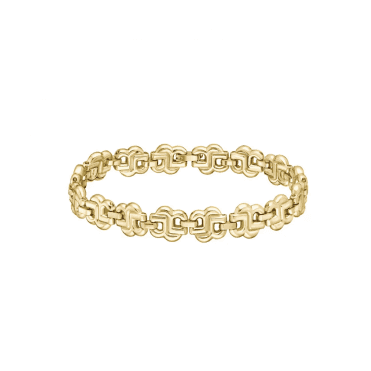Ladies Double B Strand Gold Plated Link Bracelet 1580741