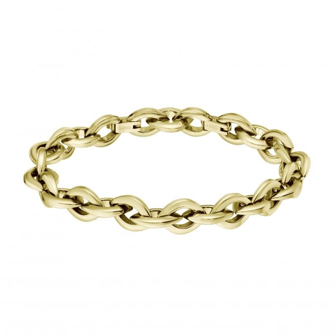 Boss Ladies FIONA Gold Plated Petal Link Bracelet 1580811