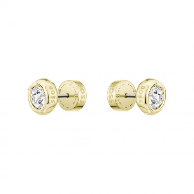 Boss Ladies GOLD KASSY PRECIOUS Stone Set Gold Plated Stud Earrings 1580851
