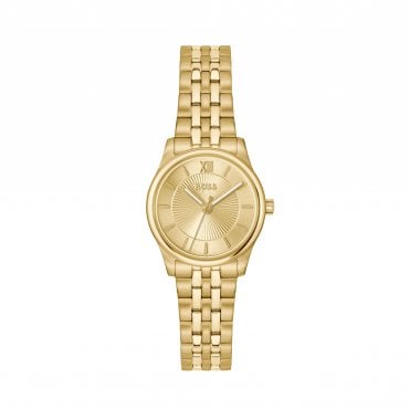 Ladies GRACEFUL MINA Round Gold Dial Gold Plated Bracelet Watch 1502843