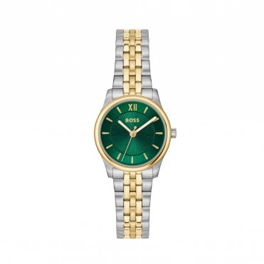 Ladies GRACEFUL MINA Round Green Dial 2 Colour Bracelet Watch 1502841