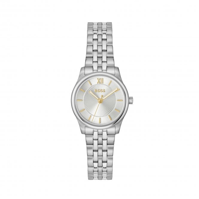 Boss Ladies GRACEFUL MINA Round Silver Dial Stainless Steel Bracelet Watch 1502840