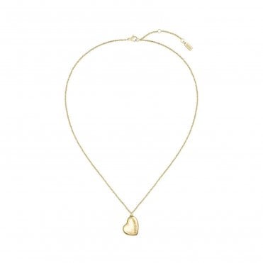 Ladies HONEY Gold Plated Heart Pendant And Chain 1580574
