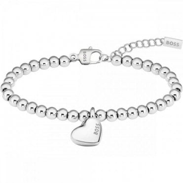 Ladies HONEY HEART BEADS Steel Bracelet 1580642