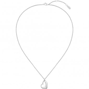 Ladies HONEY Stainless Steel Heart Pendant And Chain 1580573