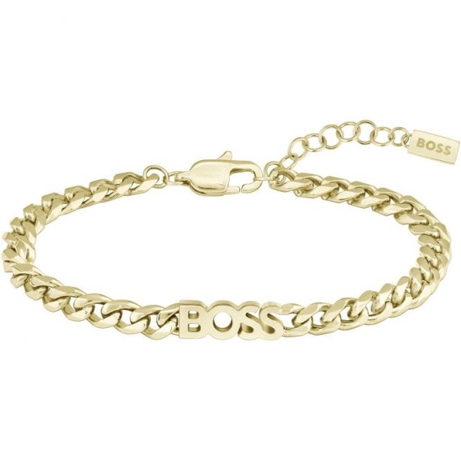 Boss Ladies KASSY FOR HER Gold Plated Curb Bracelet 1580593