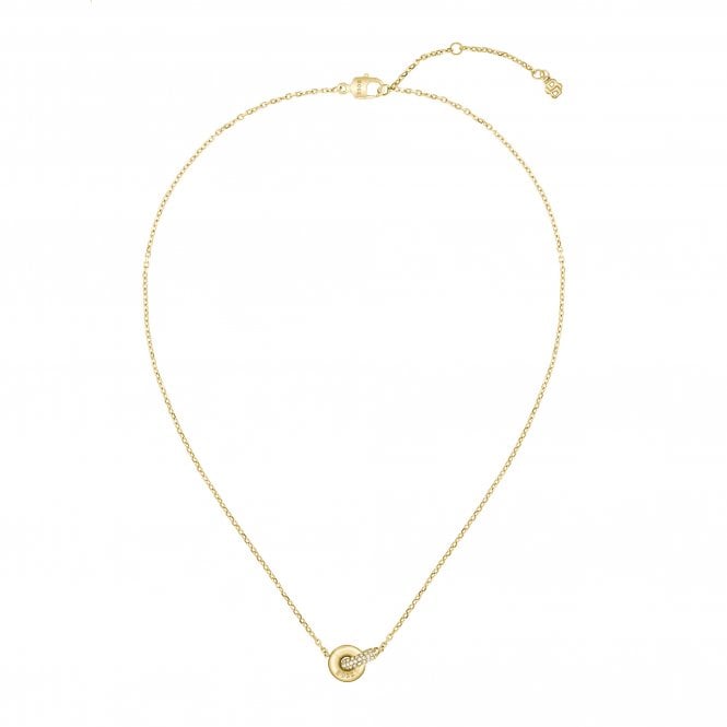 Boss Ladies LIFE PRECIOUS Gold Plated Stone Set Necklace 1580755