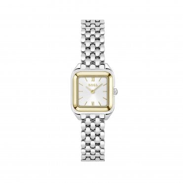 Ladies MAE PETITE Square Silver Dial Stainless Steel Bracelet Watch 1502821