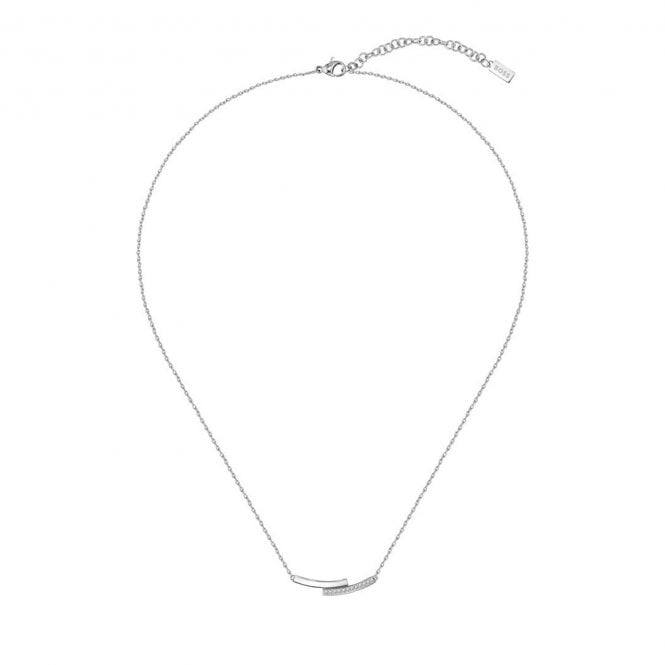 Boss Ladies Saya Stainless Steel And CZ Necklet