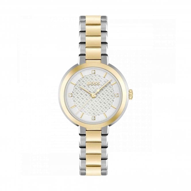 Boss Ladies SENA Round Silver Dial 2 Colour Bracelet 1502761
