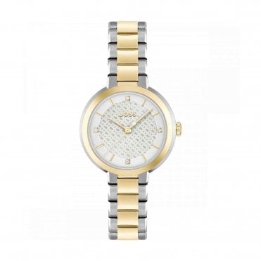 Ladies SENA Round Silver Dial 2 Colour Bracelet 1502761