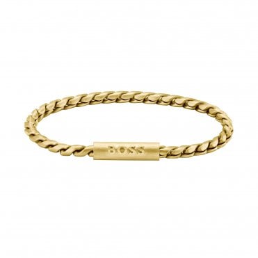 Mens Doran Brushed Gold Plated Bracelet 1580696