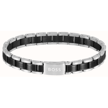 Mens METAL LINKS Black Steel Bracelet 1580665