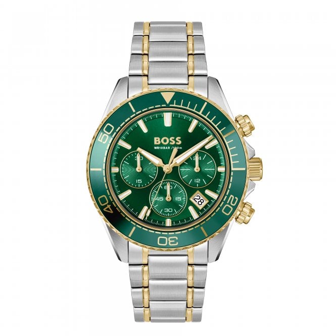 Boss Mens SEALINER Rnd Grn Crn Date Di 2 Col