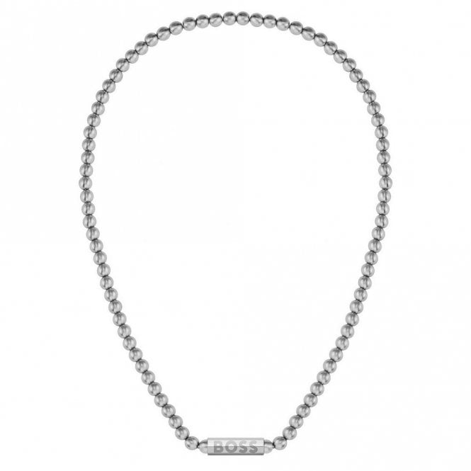 Boss Mens SPHERE METAL Stainless Steel Ball Necklace 1580656