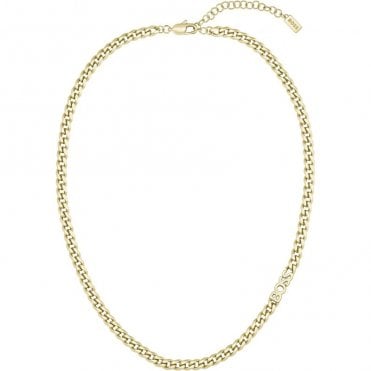 Unisex KASSY Gold Plated Curb Necklet 1580572