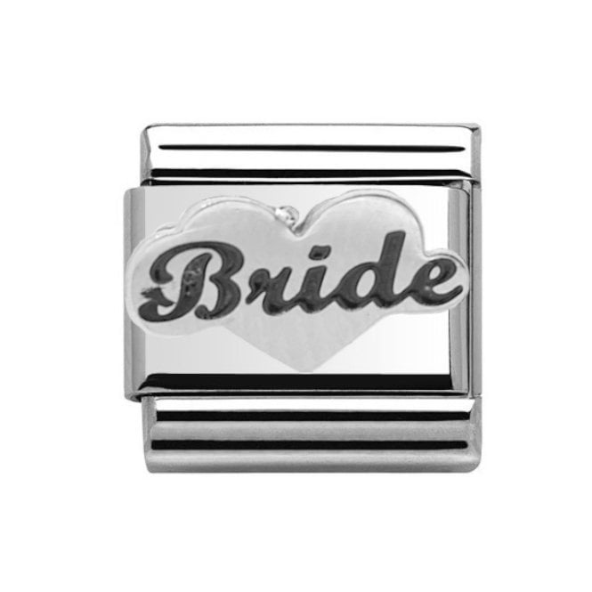 Bride in Heart Silver Silver Charm