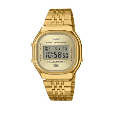 Vintage Gold Digital Display Gold Plated Bracelet Watch A140WEG-9AEF