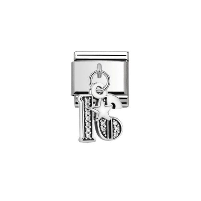 Charmlinks 16 & Star Silver Drop Charm
