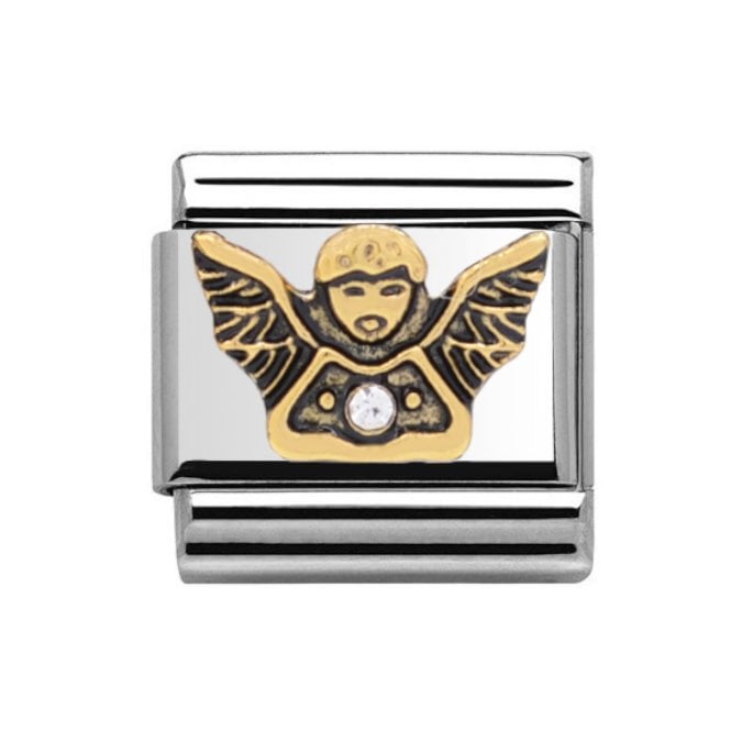 Charmlinks Angel Stone Set Gold Silver Charm
