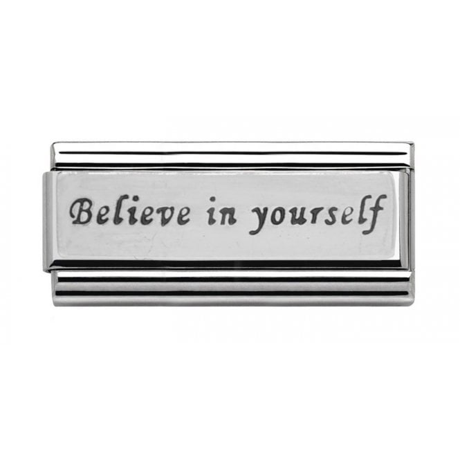 Charmlinks Believe in Yourself Silver Double Charm