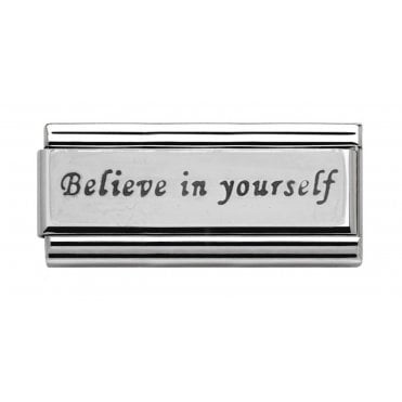 Believe in Yourself Silver Double Charm