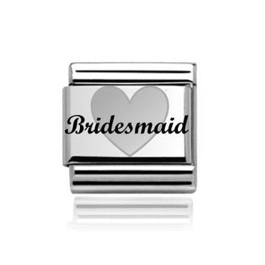 Bridesmaid Silver Charm