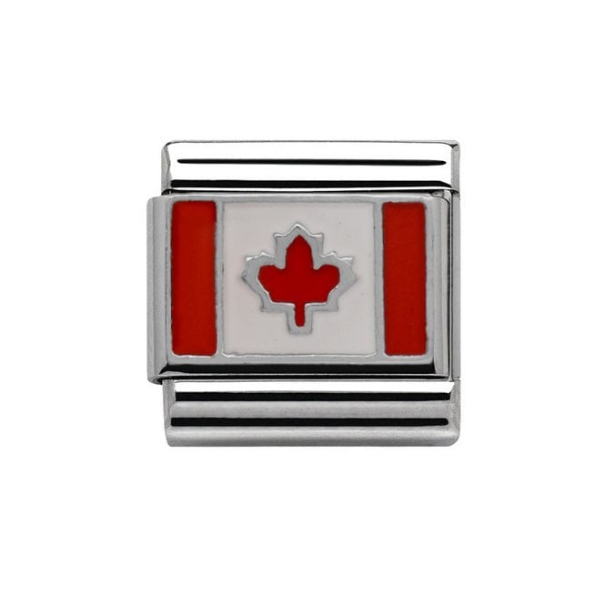 Charmlinks Canada Flag Silver Charm