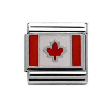 Canada Flag Silver Charm
