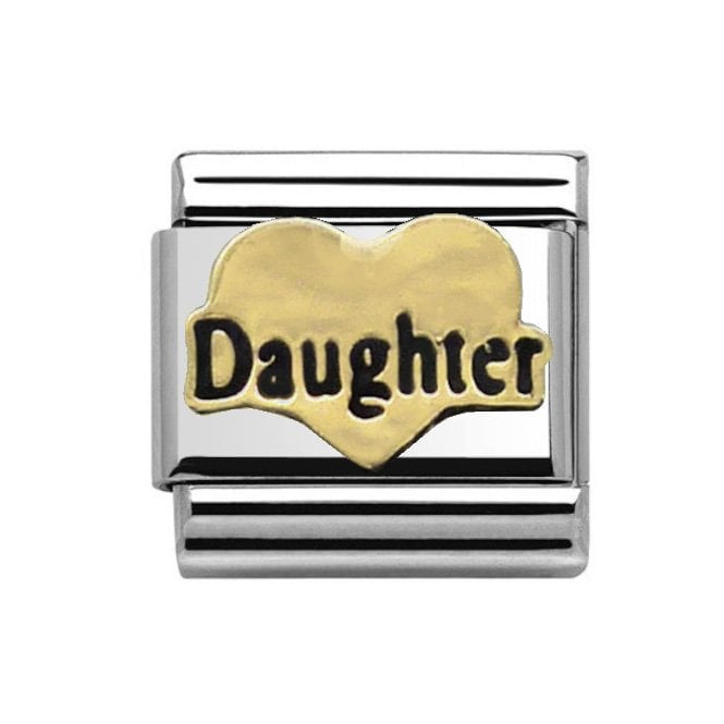 Charmlinks Daughter In Heart Gold Silver Charm