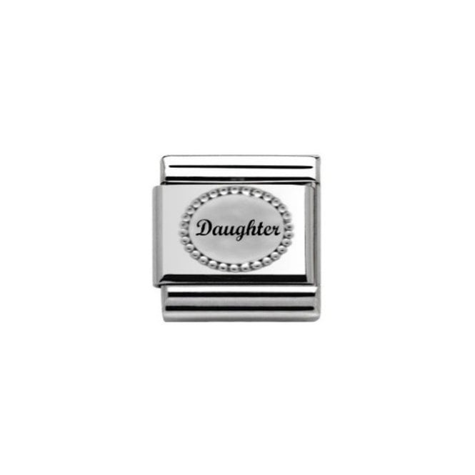 Charmlinks Daughter in Oval Silver Charm