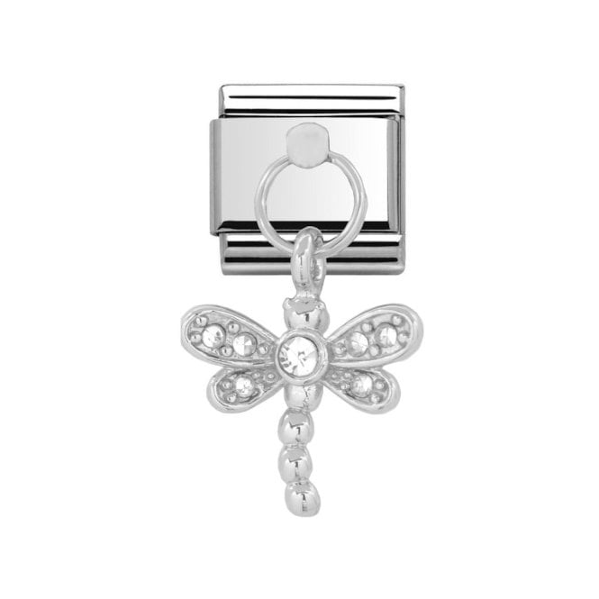 Charmlinks Dragonfly Silver Drop Charm