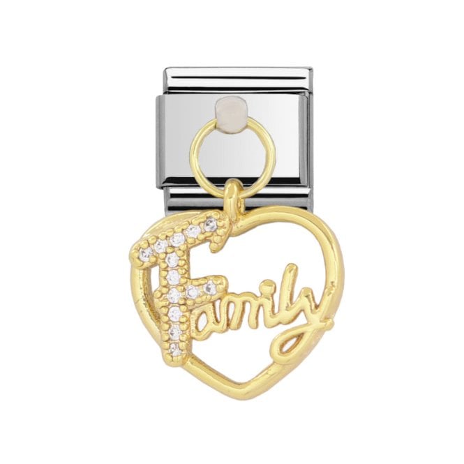 Charmlinks Family Gold Silver Drop Charm