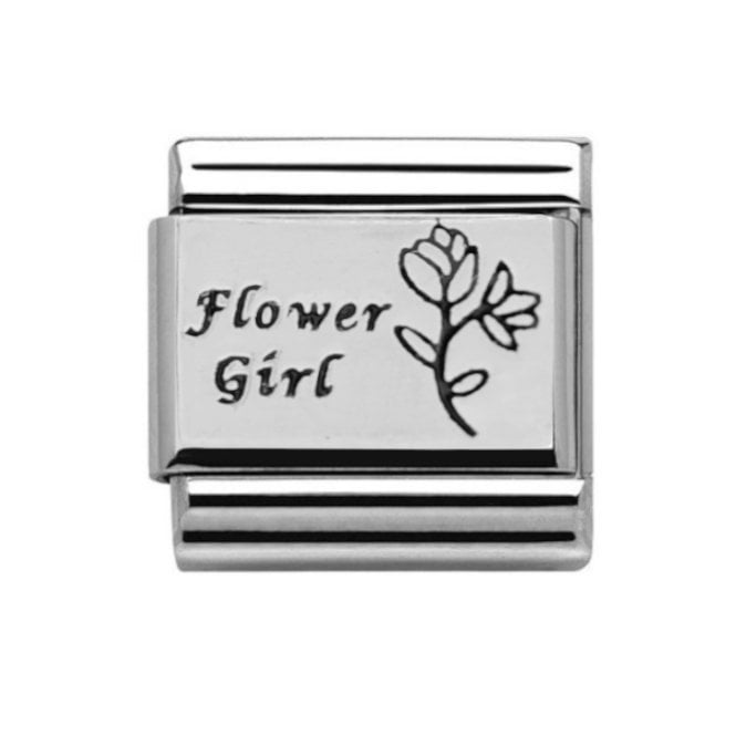 Charmlinks Flower Girl Silver Charm